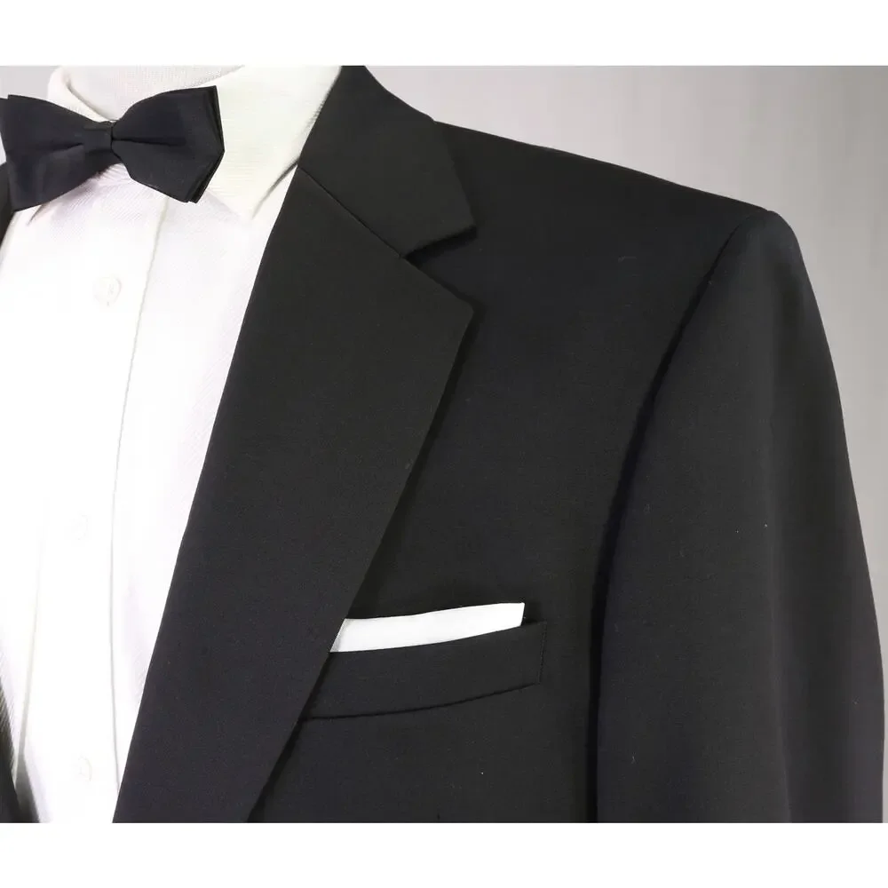 Jos A Bank Signature Black 1-Btn Notch Lapel Tuxedo Blazer Jacket 43L 42L